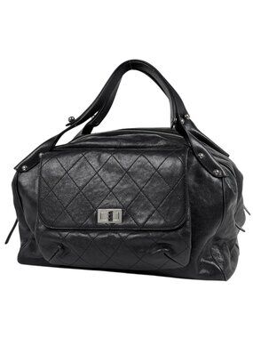 Chanel Boston Bag Caviar Leather Black